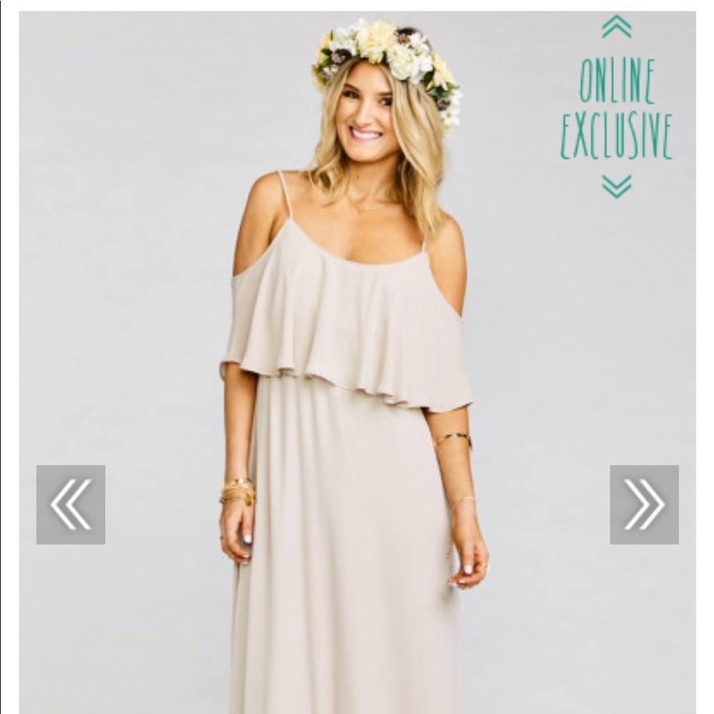 Caitlin ruffle chiffon dress